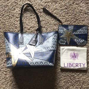 Liberty of London tote with wristlet and duster
